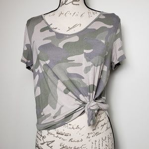 Hollister Camo Soft Hi Low T Shirt